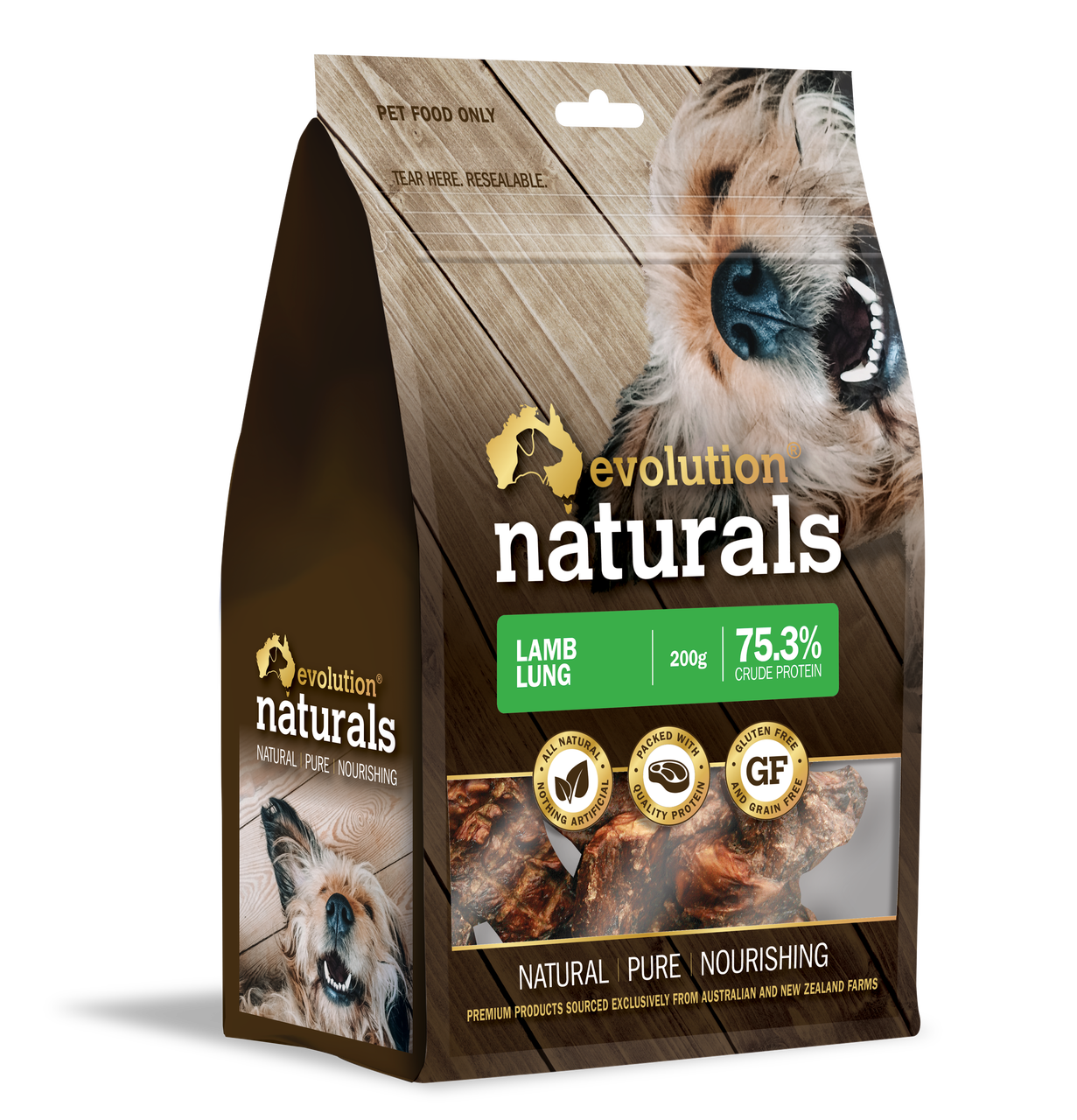 Evolution Naturals Lamb Lung Dog Treats - 200g 