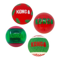 KONG Holiday Occasions Balls - Medium - 4 Pack