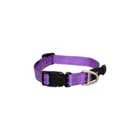 Rogz Utility Classic Dog Collar - Medium (16mm x 26-40cm) - Purple