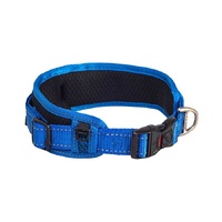 Rogz Utility Classic Padded Dog Collar - X-Large (25mm x 37-54cm) - Blue