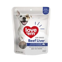 Love 'em Beef Liver Dog Treats - 200g