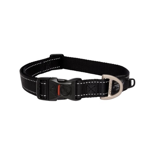 Rogz Utility Classic Dog Collar - X-Large (25mm x 43-70cm) - Black