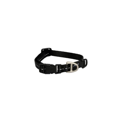 Rogz Utility Classic Dog Collar - Small (11mm x 20-31cm) - Black