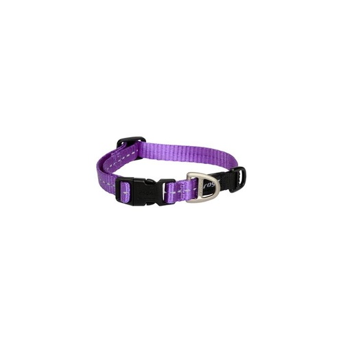 Rogz Utility Classic Dog Collar - Small (11mm x 20-31cm) - Purple