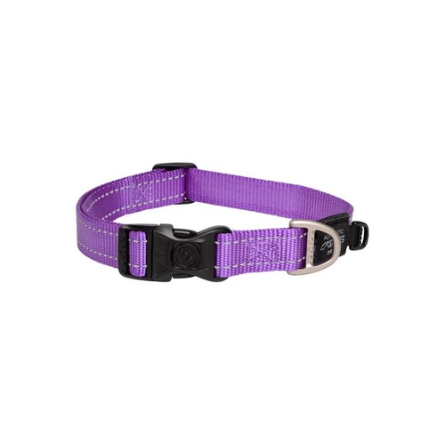 Rogz Utility Classic Dog Collar - Large (20mm x 34-56cm) - Purple