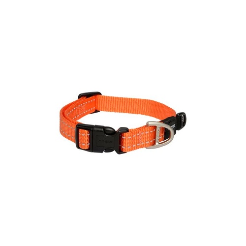 Rogz Utility Classic Dog Collar - Medium (16mm x 26-40cm) - Orange