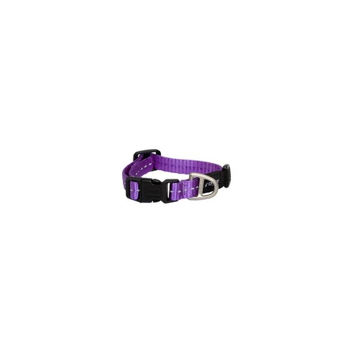 Rogz Utility Classic Dog Collar - X-Small (11mm x 16-22cm) - Purple