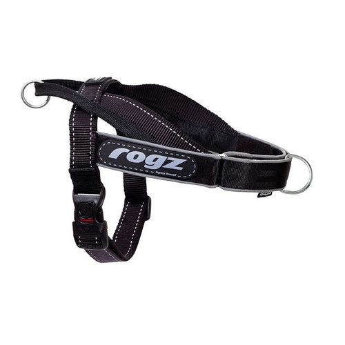 Rogz Utility LetzGo Personalised Dog Harness - Medium - Black