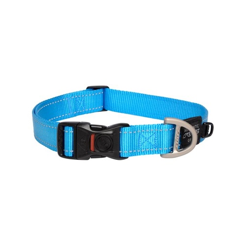 Rogz Utility Classic Dog Collar - X-Large (25mm x 43-70cm) - Turquoise