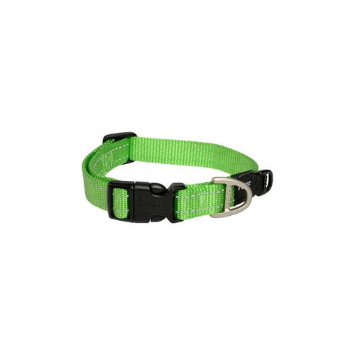 Rogz Utility Classic Dog Collar - Medium (16mm x 26-40cm) - Lime