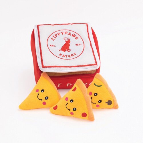 ZippyPaws Zippy Burrow Dog Toy - Pizza Box (16.5x15x10cm)