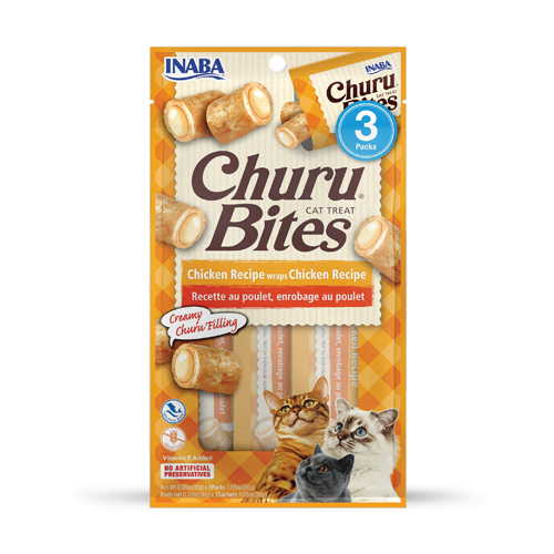 INABA Churu Bites Cat Treat - Chicken - 30g (3 Pack)