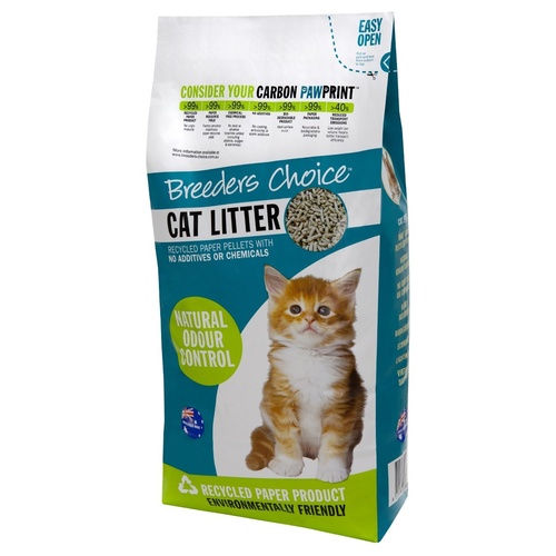 Breeders Choice 6 Litres Cat Litter Pellets - Recycled Paper Kitty Litter