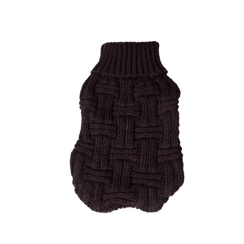 Pet One KomfyKnit Dog Jumper - Icelandic - 30cm - Black