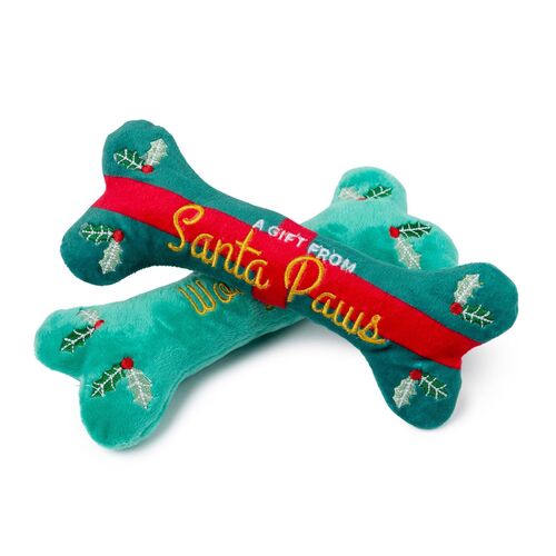 FuzzYard My First Woofmas Dog Toy Bone - Small - 2 Pack (18cm)