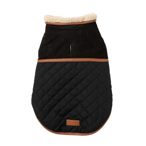 FuzzYard Dog Jacket - Ivanhoe - Black (Size 3) (35-38cm)