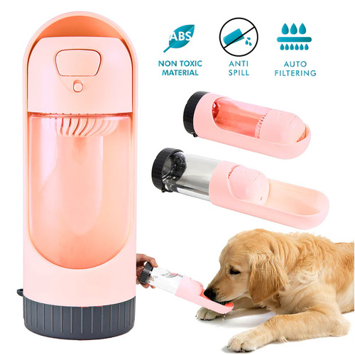 All Fur You Pet Water Bottle - 300ml - Pink